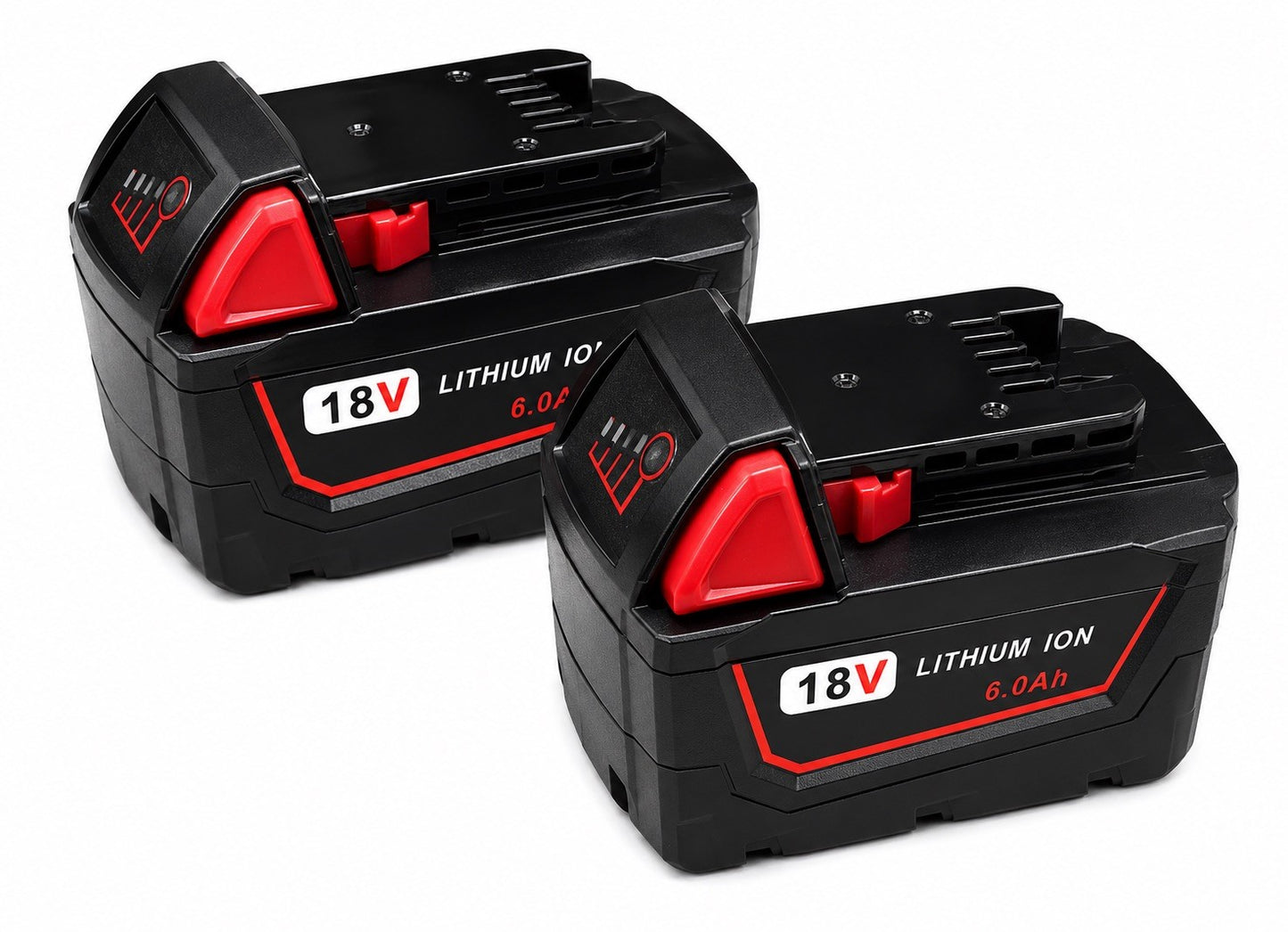 2-Pack 18V 6.0Ah Lithium-Ion Replacement Batteries for Milwaukee M18 Tools – New - Lumi and Leo