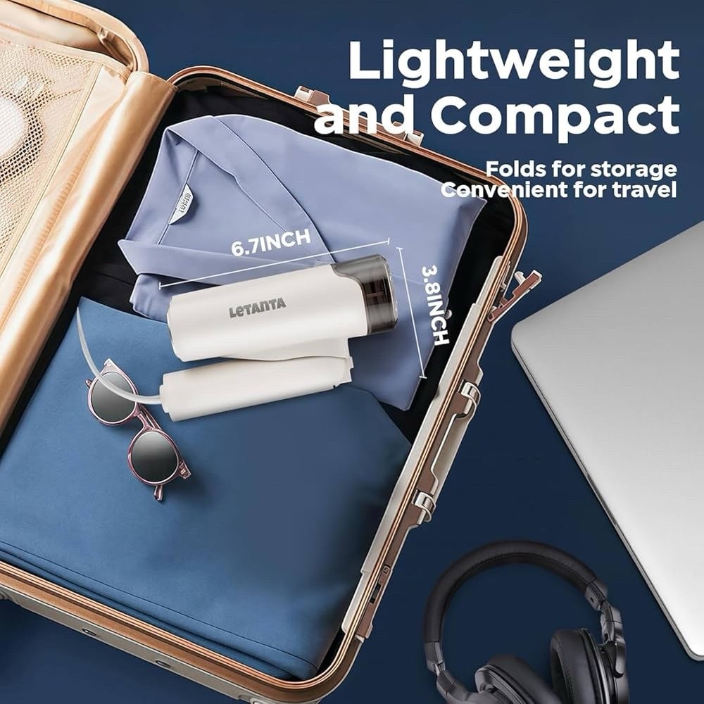 2-in-1 Handheld Steamer & Iron, 1000W, Fast Heat, Travel Ready - Lumi and Leo