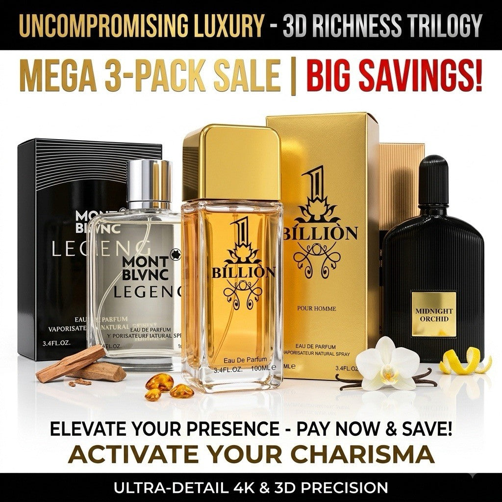 3 Pack Men's Eau de Parfum Fragrance Set Assorted Cologne Spray Gift Collection - Lumi and Leo