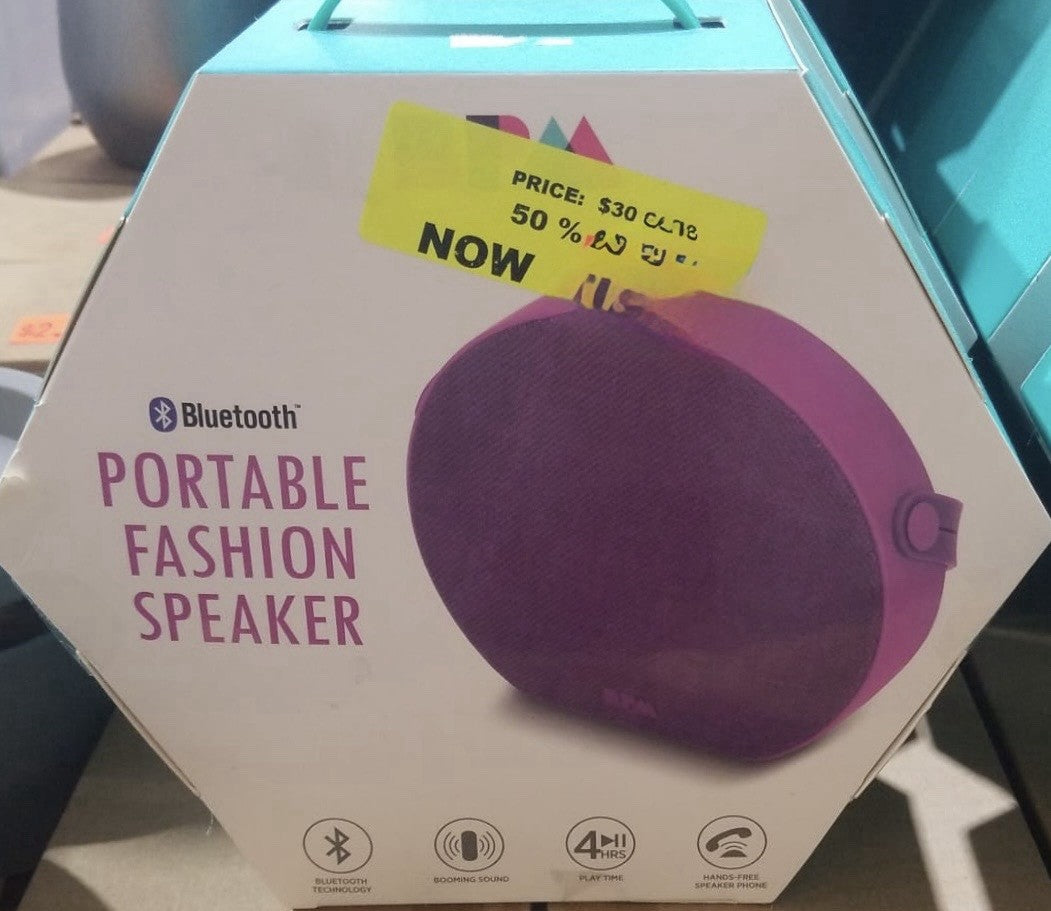 BPA Portable Bluetooth Fashion Speaker Wireless TF USB AUX Hands-Free Purple - Lumi and Leo