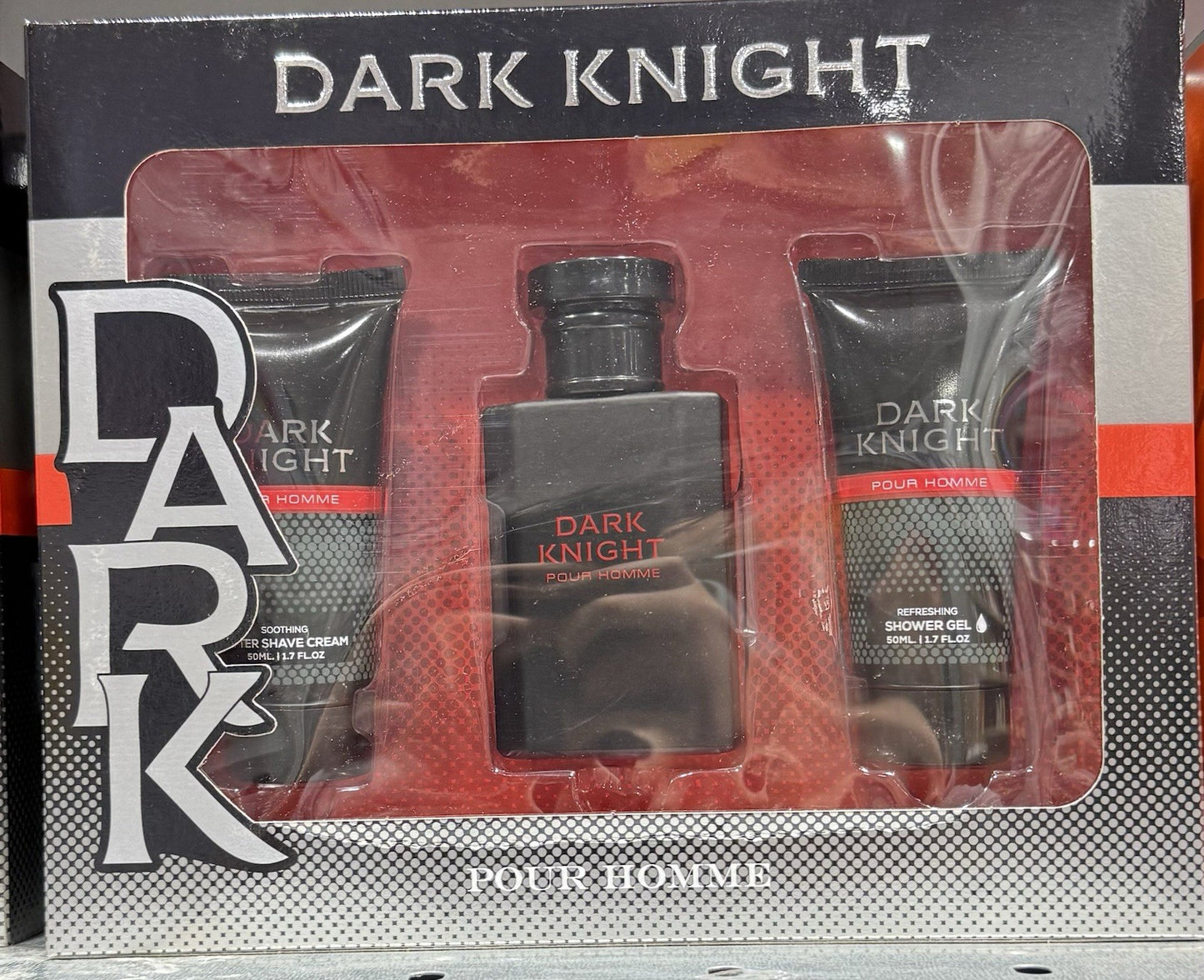 Dark Knight Pour Homme Men's 3 Piece Gift Set Cologne After Shave Shower Gel - Lumi and Leo