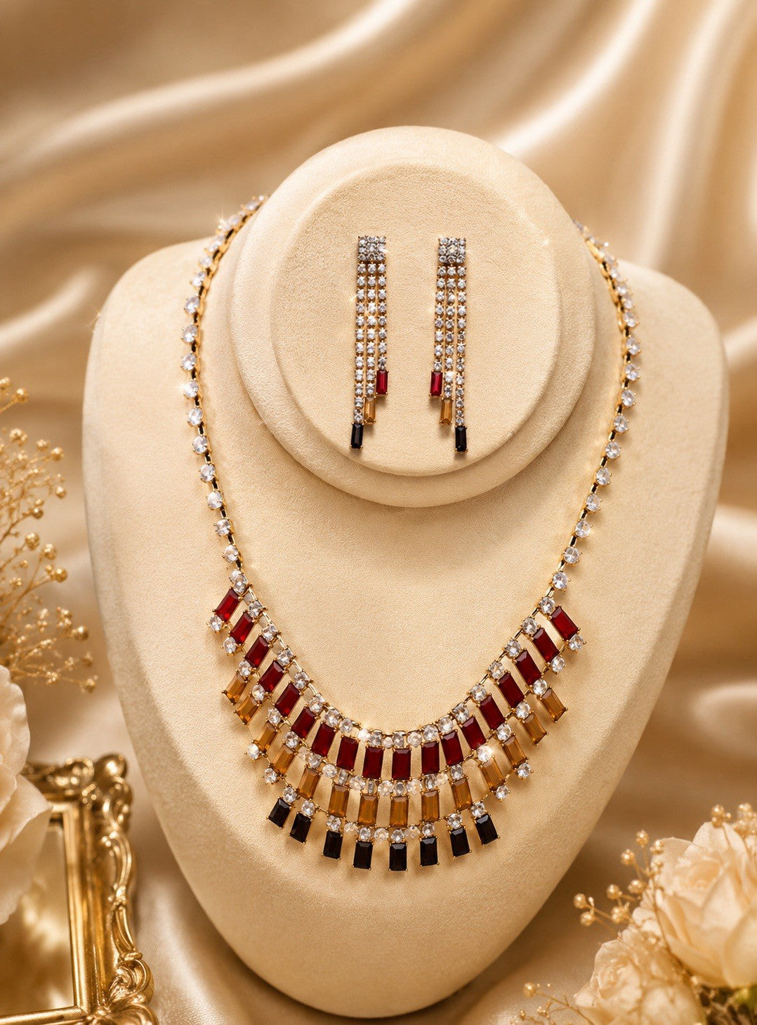 Elegant Statement Necklace & Earrings Set - Lumi and Leo