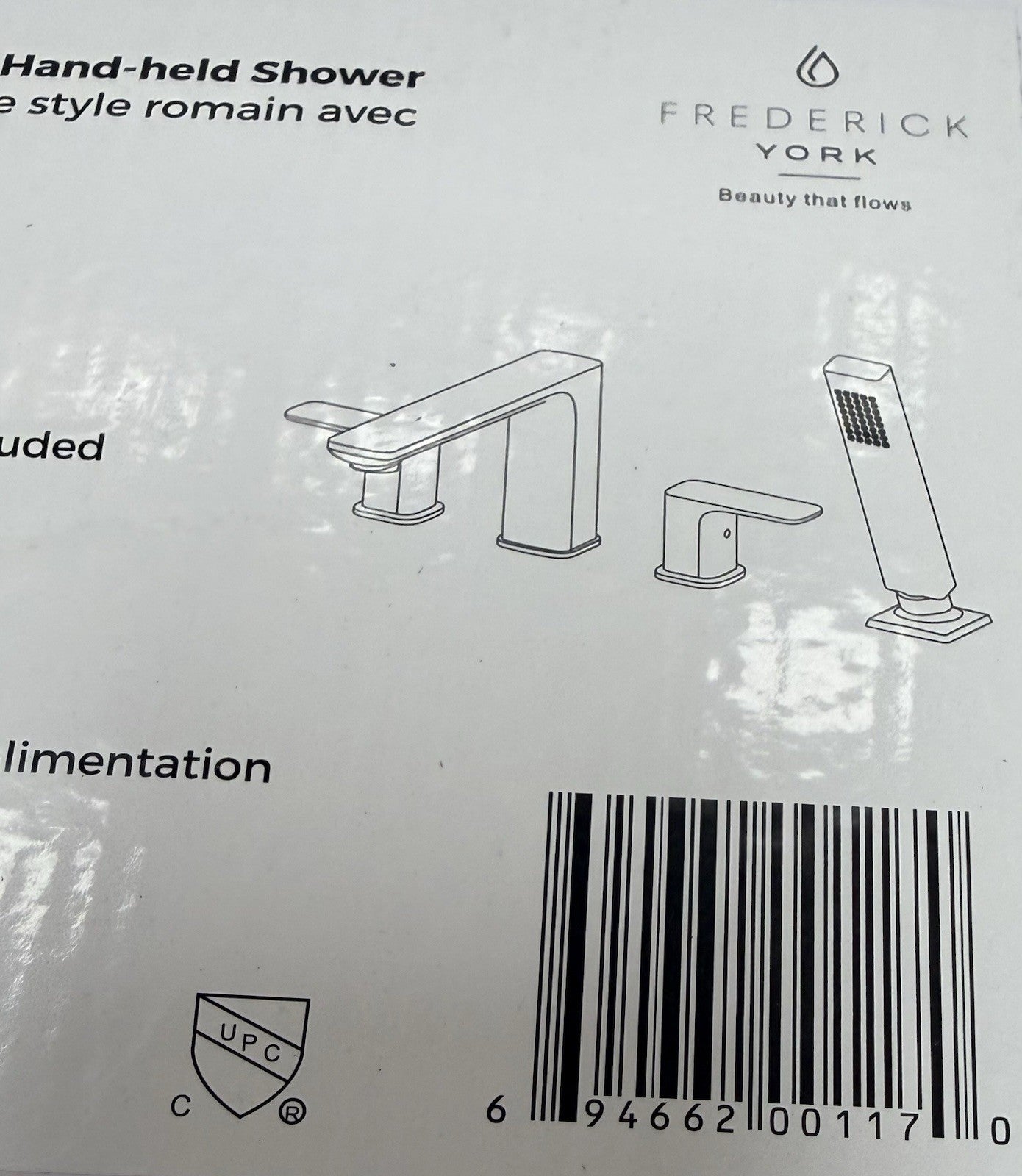 Frederick York Bronte FRYBRO4TCP Roman Tub Faucet Hand Shower Chrome 2 Handle - Lumi and Leo