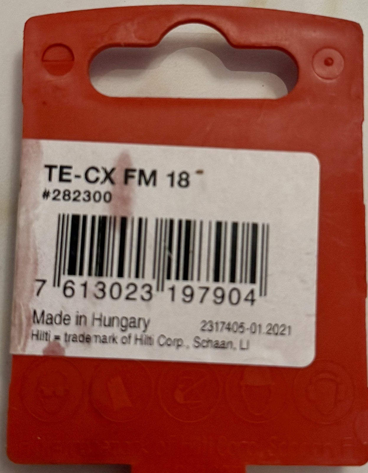 Hilti TE-CX FM 18 SDS Plus Flat Chisel 15mm x 180mm Concrete Masonry New Genuine - Lumi and Leo