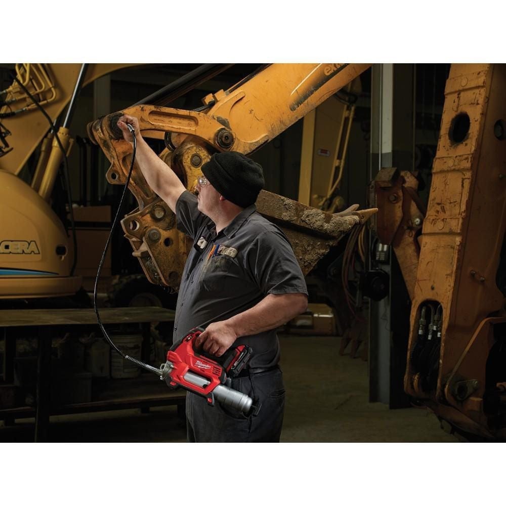 Milwaukee M18 2646-20 18V Cordless 2-Speed Grease Gun - Red - Lumi and Leo