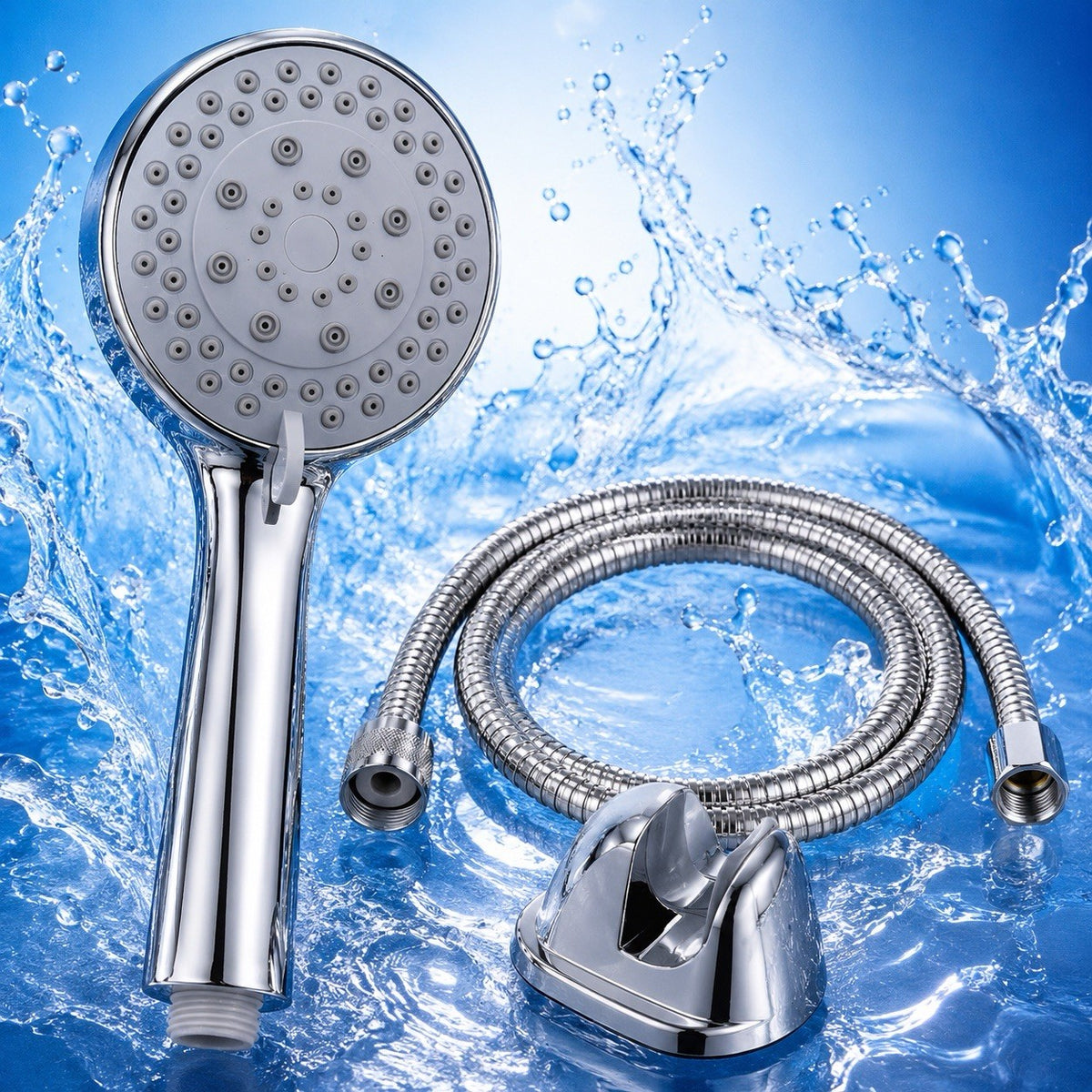 Senior Sanitary Wares Handheld Shower Head Hose Holder Chrome X6222020 - Lumi and Leo