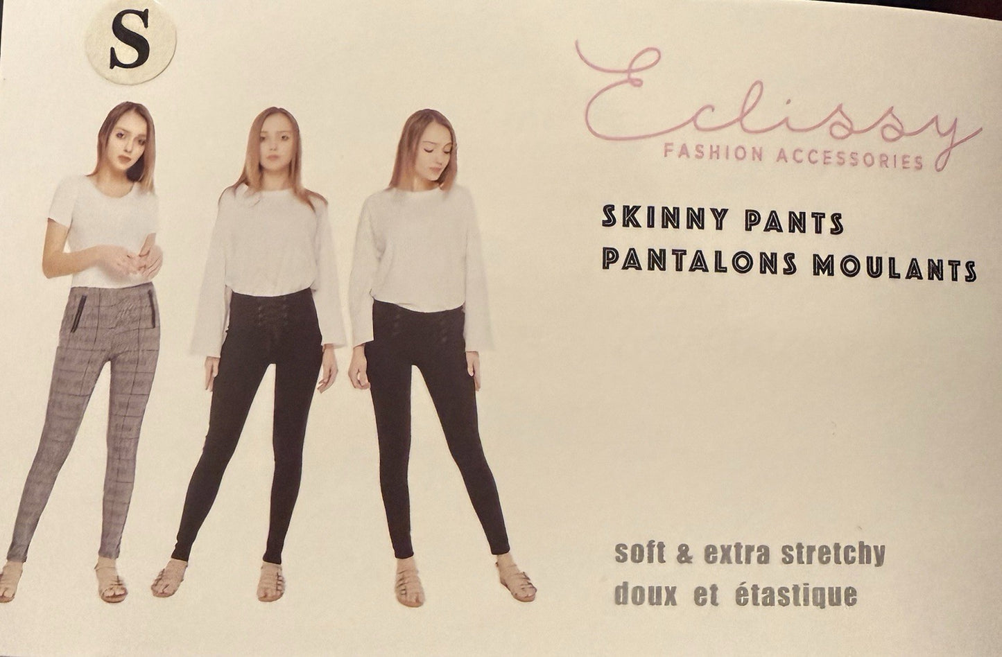Women's Burgundy High Waist Skinny Stretch Pants Pull On Size Small - Lumi and Leo