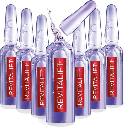 1 Pack L'OREAL Revitalift 1.9% Pure Hyaluronic Acid Replumping Ampoules 7 Per - Lumi and Leo