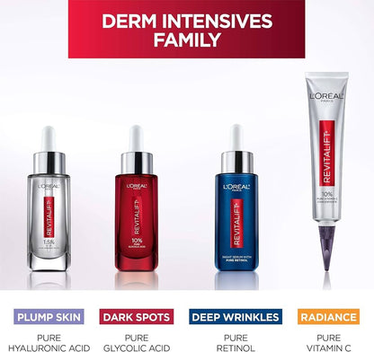 1 Pack L'OREAL Revitalift 1.9% Pure Hyaluronic Acid Replumping Ampoules 7 Per - Lumi and Leo
