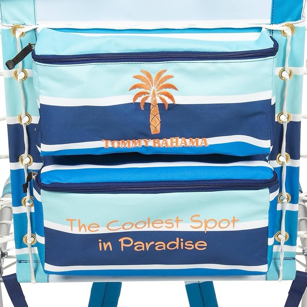 1 x Tommy Bahama SC650TB 4 Position Backpack Beach Chair Cooler Pillow Blue - Lumi and Leo