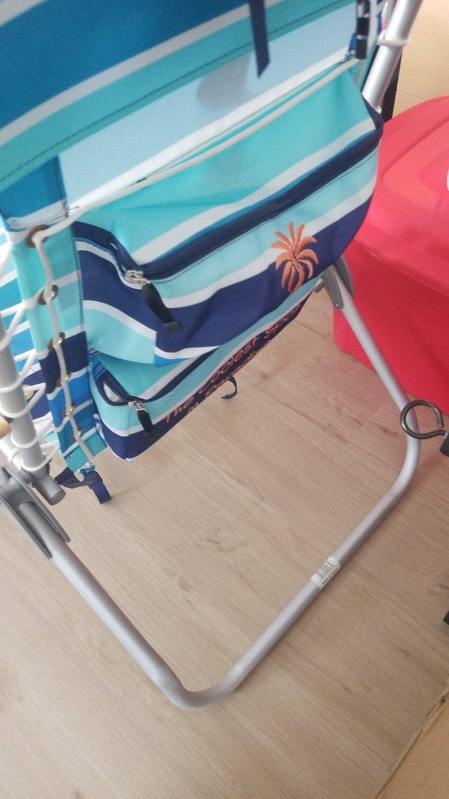 1 x Tommy Bahama SC650TB 4 Position Backpack Beach Chair Cooler Pillow Blue - Lumi and Leo