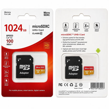 1024GB Micro SDXC Memory Card Class 10 UHS-I with SD Adapter for Phone Camera - Lumi and Leo
