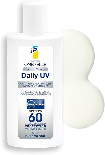 GARNIER Ombrelle FACE DAILY UV HYPOALLERGENIC LOTION SPF60 Sunscreen Anti-Aging