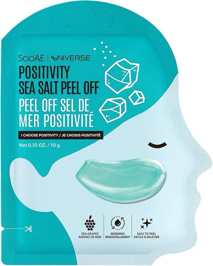 10 Pack Soo'AE Positivity Sea Salt Peel Off Face Mask Sea Grapes Korean 10g