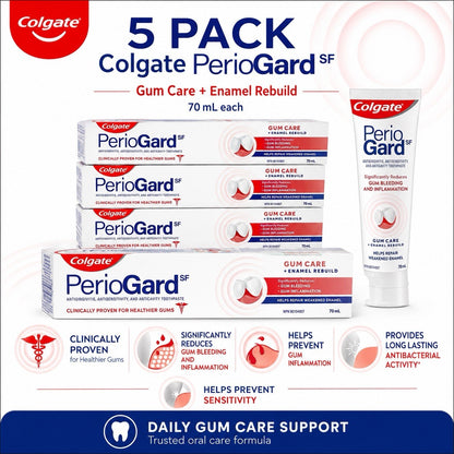 Colgate PerioGardSF Toothpaste Gum Care + Sensitivity - 70ml X 5