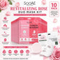 10 Pack Soo'AE Revitalizing Rose Duo Mask Kit Toning Pads & Sheet Face Mask