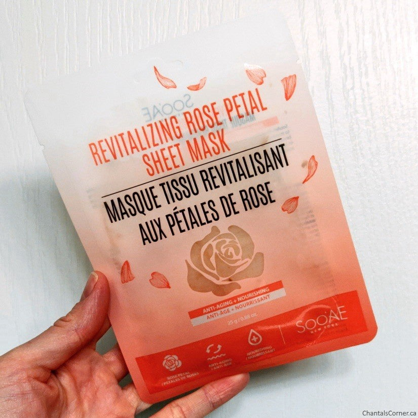 10 Pack Soo'AE Revitalizing Rose Petal Sheet Mask Anti-Aging Korean 25g