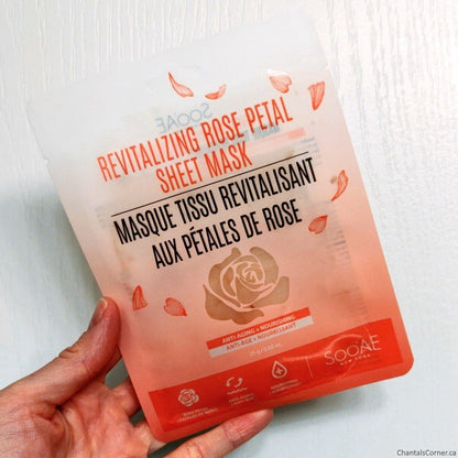 10 Pack Soo'AE Revitalizing Rose Petal Sheet Mask Anti-Aging Korean 25g