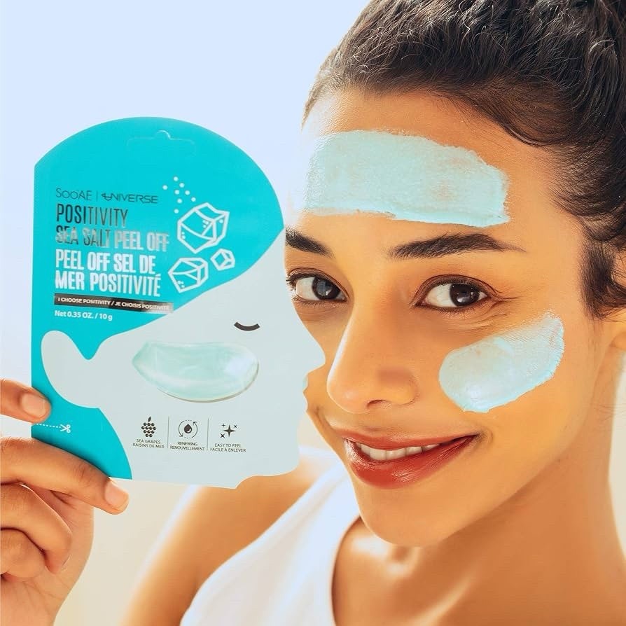 10 Pack Soo'AE Positivity Sea Salt Peel Off Face Mask Sea Grapes Korean 10g