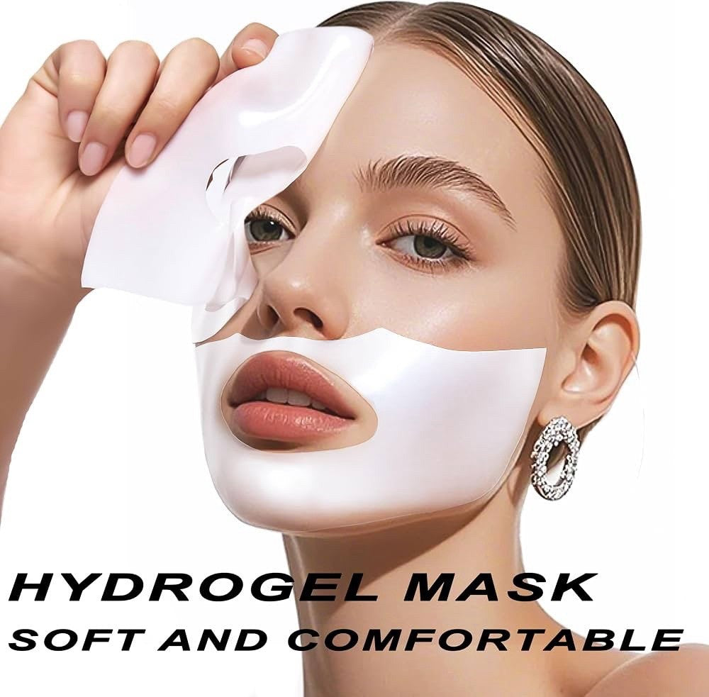 10 Pack Bio-Collagen Real Deep Hydrogel Face Masks Hyaluronic Acid 34ml