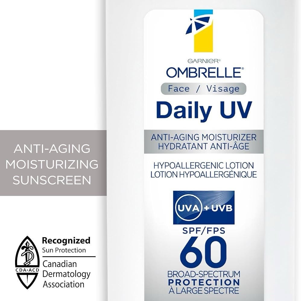 GARNIER Ombrelle FACE DAILY UV HYPOALLERGENIC LOTION SPF60 Sunscreen Anti-Aging