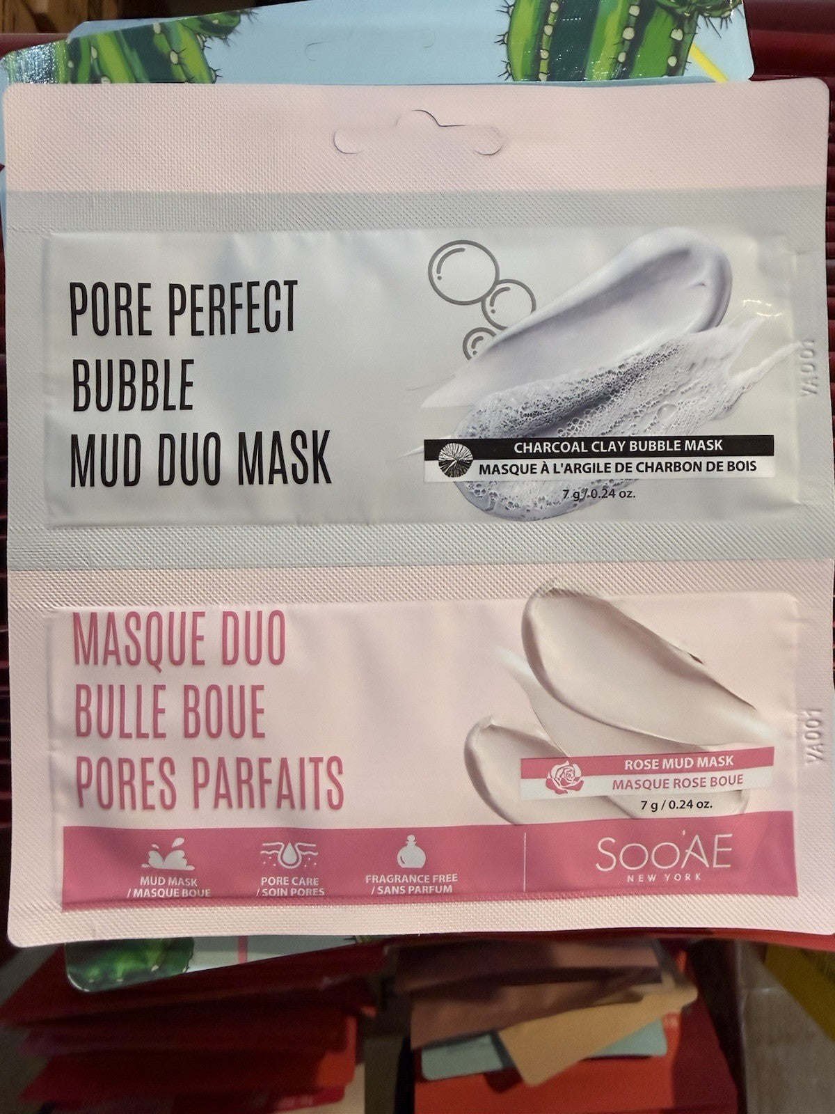Soo'AE Pore Perfect Bubble Mud Duo Mask Charcoal & Rose 10 Pack Korea