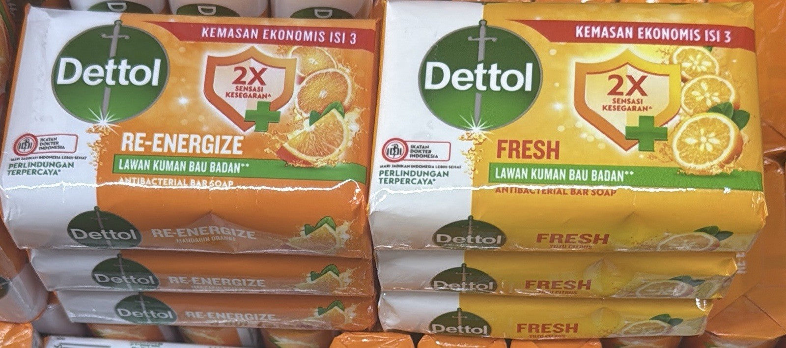 12pc Dettol Re-Energize Bar Soap, 100 gm Big Saving!!