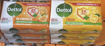 12pc Dettol Re-Energize Bar Soap, 100 gm Big Saving!! - Lumi and Leo