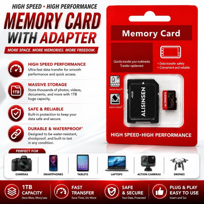 1TB Micro SD Card with Adapter 1024GB Memory Card Class 10 with Adapter ❤️ - Lumi and Leo