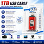 1TB USB Flash Drive for iPhone Lightning USB Memory Stick 480Mbps OTG Red - Lumi and Leo