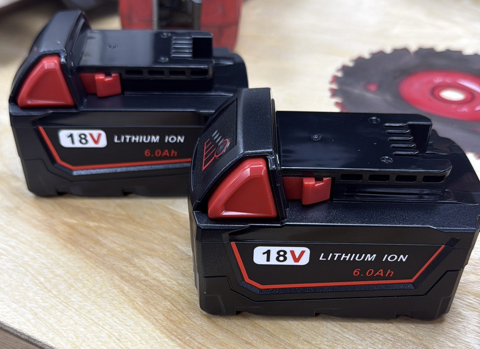 2-Pack 18V 6.0Ah Lithium-Ion Replacement Batteries for Milwaukee M18 Tools – New