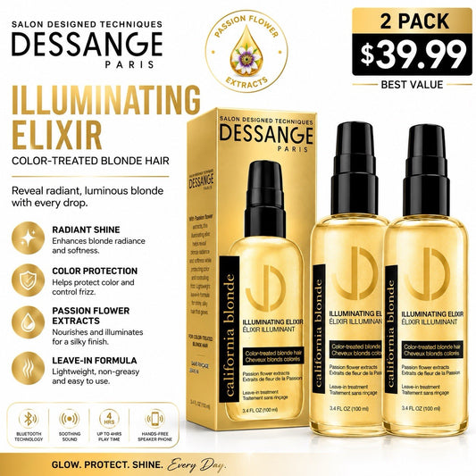 2 Pack Dessange California Blonde Illuminating Elixir Leave In Treatment 100ml - Lumi and Leo
