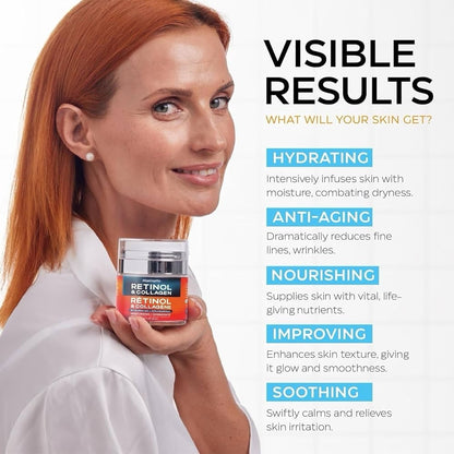 2 Pack Moonrin Retinol & Collagen Face Moisturizer Cream 55ml Hyaluronic Acid - Lumi and Leo