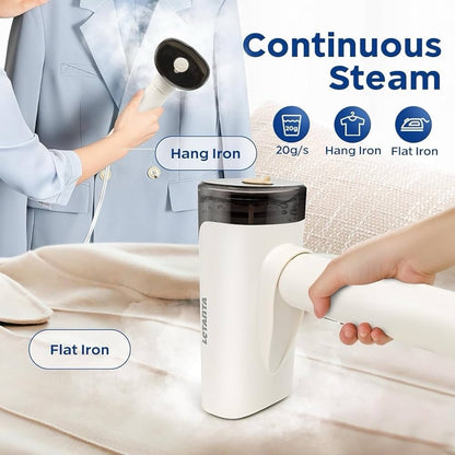 2-in-1 Handheld Steamer & Iron, 1000W, Fast Heat, Travel Ready - Lumi and Leo