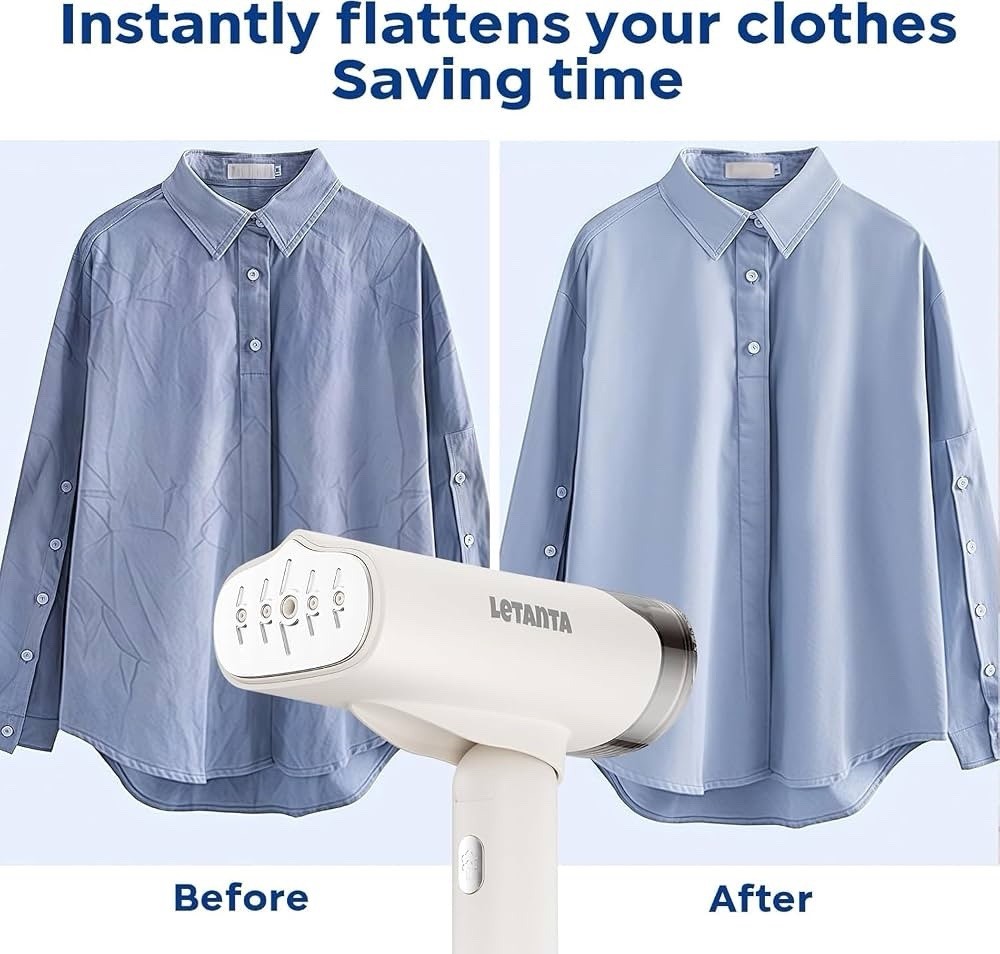 2-in-1 Handheld Steamer & Iron, 1000W, Fast Heat, Travel Ready