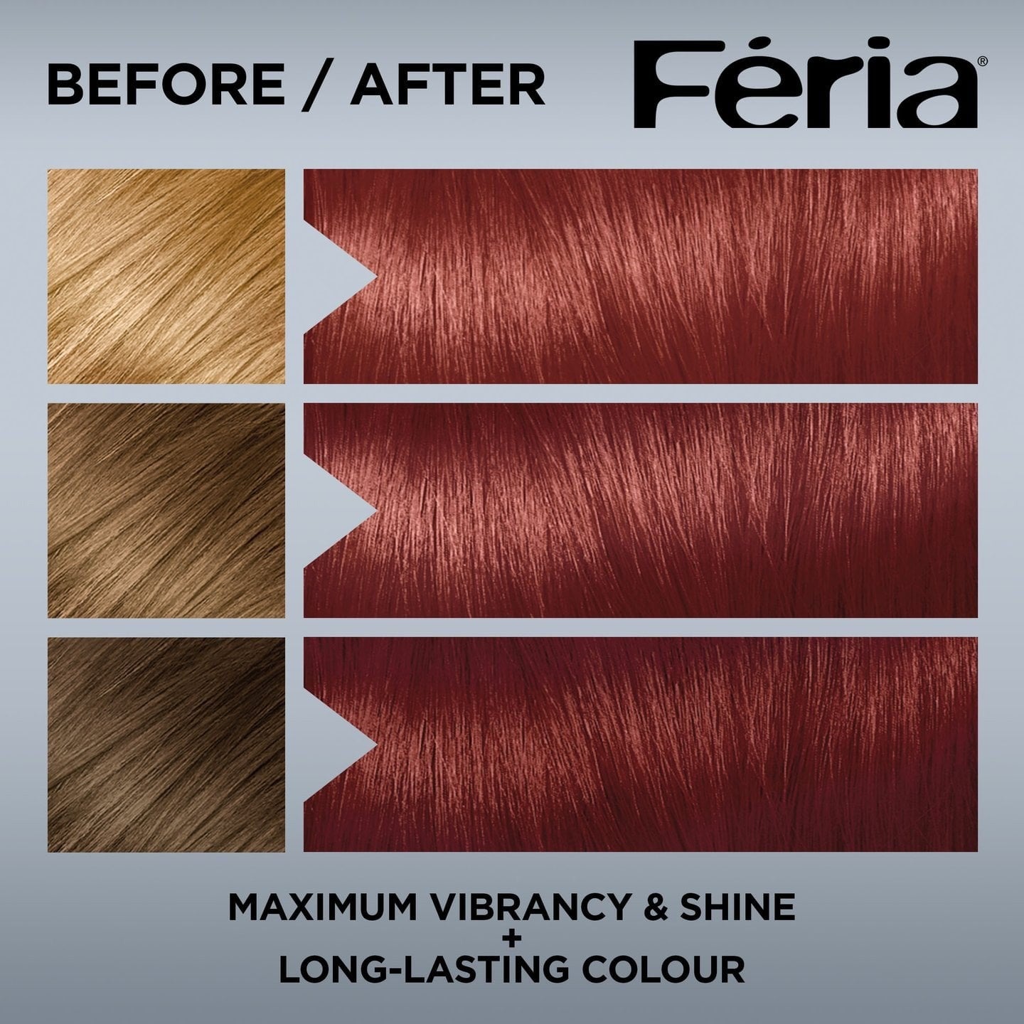 2 x L'Oreal Paris Feria Multi-Faceted Shimmering Color 77 Bright Auburn Hair Dye