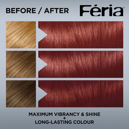 2 x L'Oreal Paris Feria Multi-Faceted Shimmering Color 77 Bright Auburn Hair Dye - Lumi and Leo
