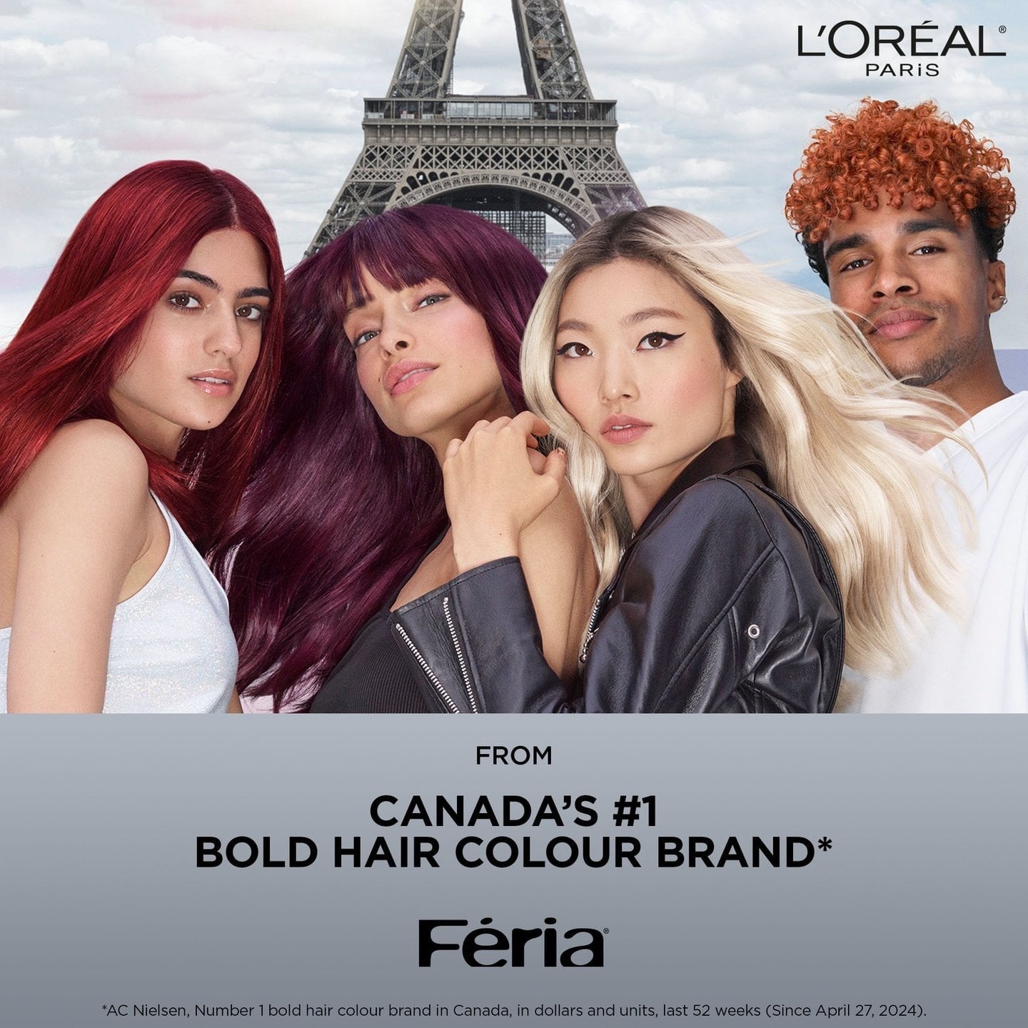 2 x L'Oreal Paris Feria Multi-Faceted Shimmering Color 77 Bright Auburn Hair Dye - Lumi and Leo