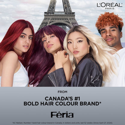2 x L'Oreal Paris Feria Multi-Faceted Shimmering Color 77 Bright Auburn Hair Dye - Lumi and Leo