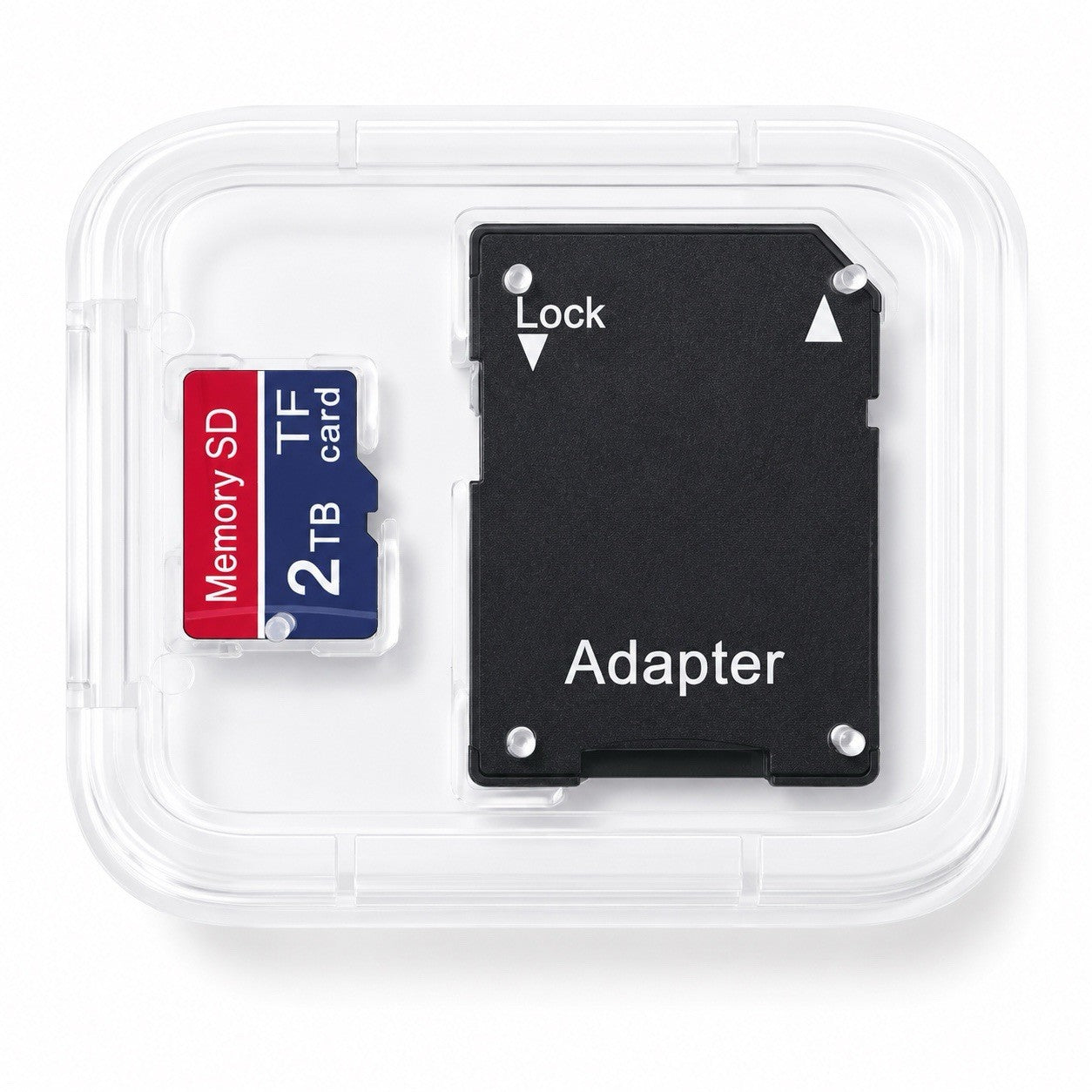 2TB Micro SD Memory Card with SD Adapter TF Card for Compatible Devices