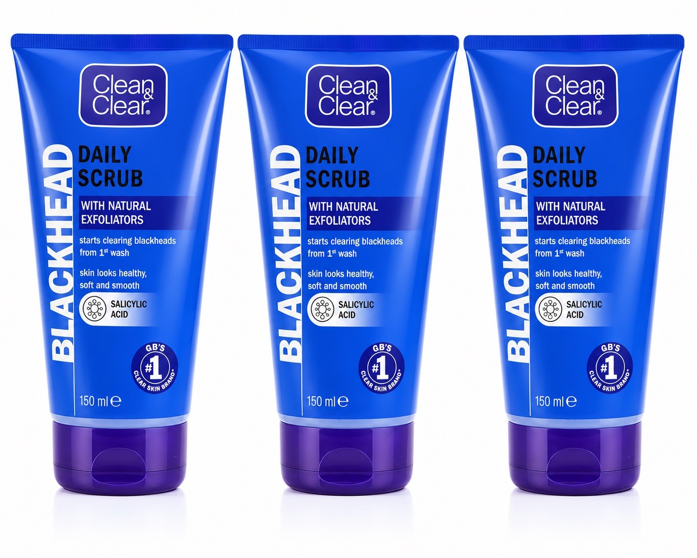 (3 PACK) Clean & Clear Blackhead Daily Scrub, 5 oz