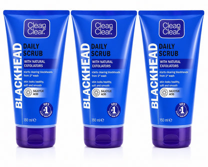 (3 PACK) Clean & Clear Blackhead Daily Scrub, 5 oz - Lumi and Leo