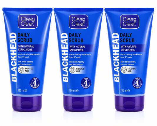 (3 PACK) Clean & Clear Blackhead Daily Scrub, 5 oz - Lumi and Leo