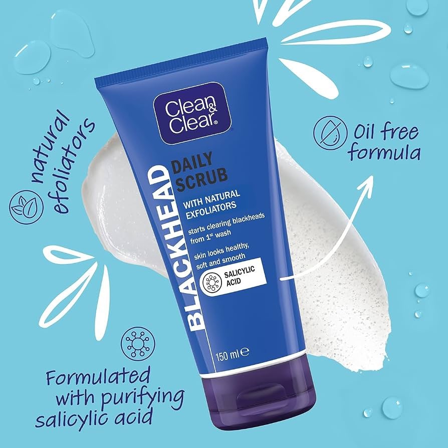(3 PACK) Clean & Clear Blackhead Daily Scrub, 5 oz