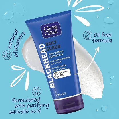 (3 PACK) Clean & Clear Blackhead Daily Scrub, 5 oz - Lumi and Leo