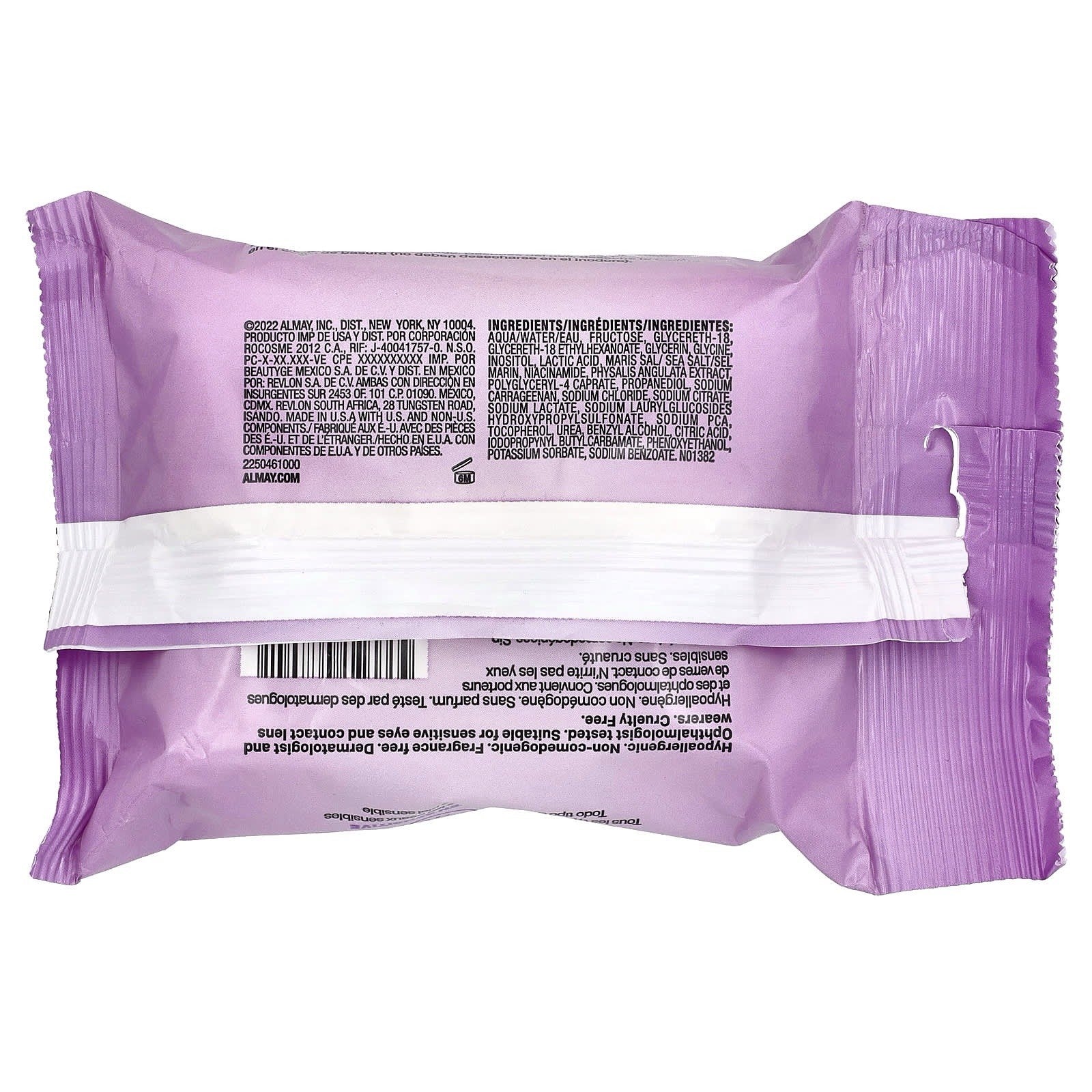 3 Pack Almay Biodegradable Longwear Makeup Remover Cleansing Towelettes 25 Ct