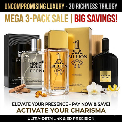 3 Pack Men's Eau de Parfum Fragrance Set Assorted Cologne Spray Gift Collection - Lumi and Leo