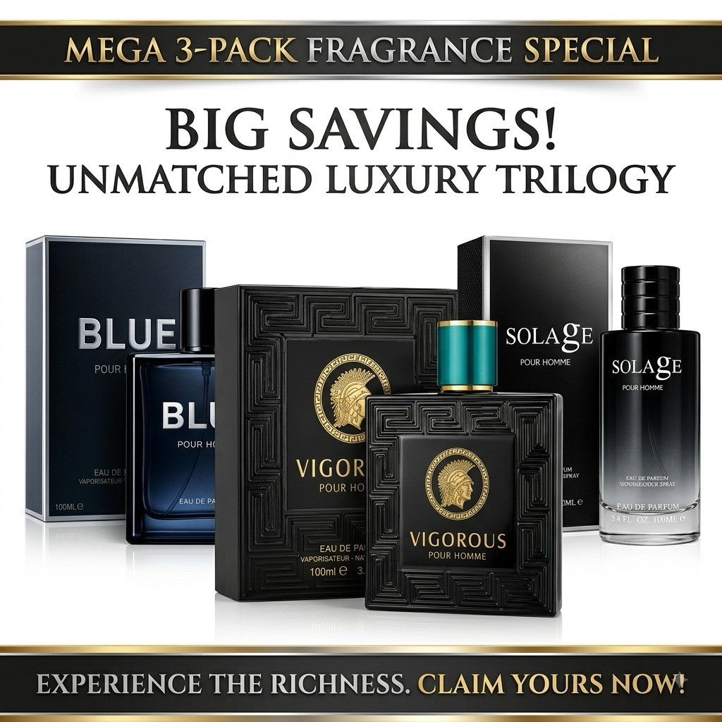 3 Pack Men's Eau de Parfum Fragrance Set Assorted Cologne Spray Gift Collection - Lumi and Leo
