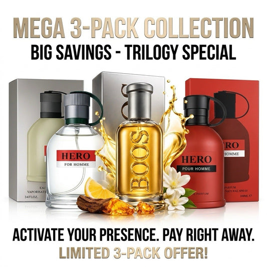 3 Pack Men's Eau de Parfum Fragrance Set Assorted Cologne Spray Gift Collection - Lumi and Leo