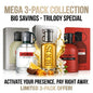 3 Pack Men's Eau de Parfum Fragrance Set Assorted Cologne Spray Gift Collection - Lumi and Leo